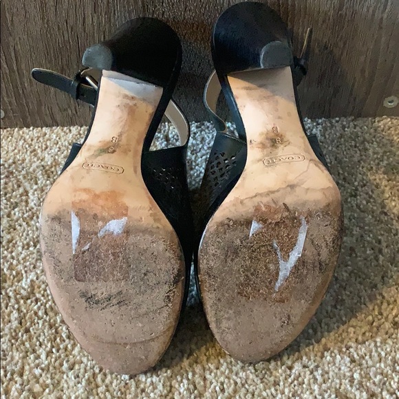 Coach Black Strap Heels - Picture 3 of 5